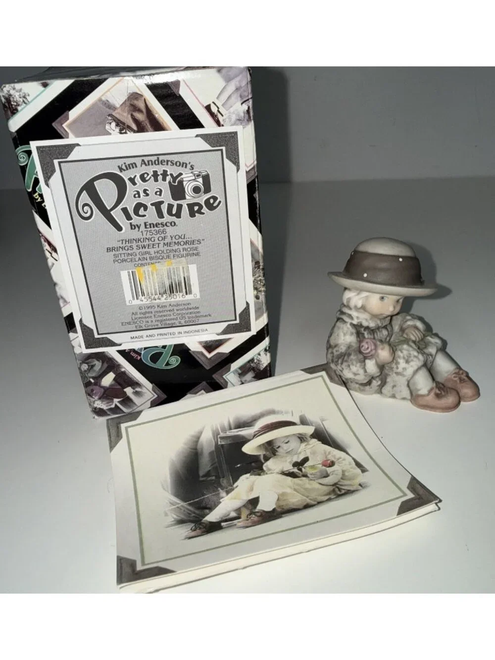 VINTAGE Kim Anderson Pretty As A Picture Figurine Thinking Of You #175366 1995